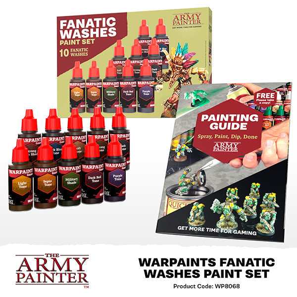 Army Painter Warpaints Fanatic: Washes Paint Set (ONLINE ORDER ONLY)