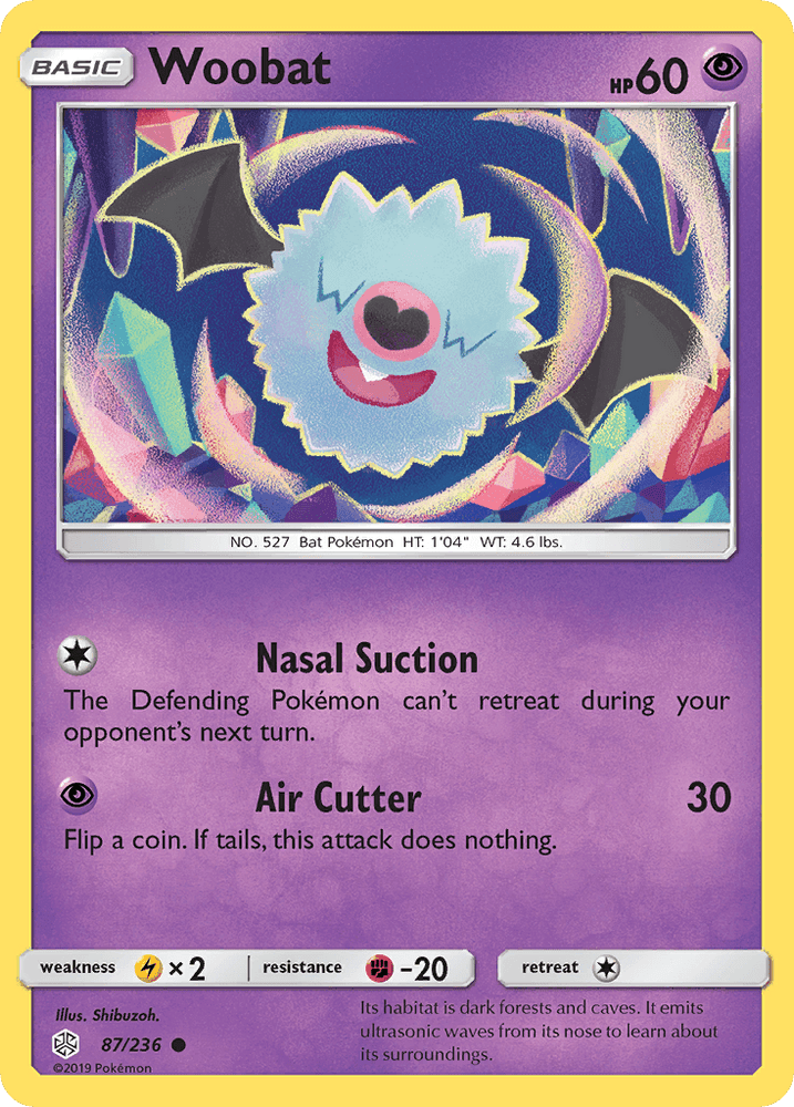 Woobat (87/236) [Sun & Moon: Cosmic Eclipse] (Online Only)
