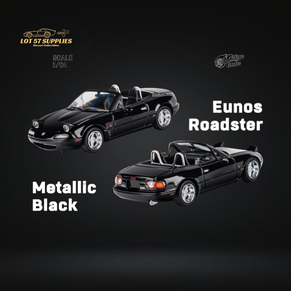 MicroTurbo Eunos Roadster MX-5 Customized Metallic Black 1:64 Limited to 1,000 Pcs (ONLINE ORDER ONLY)