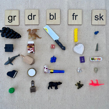 Bag Full of Blends Objects Kit (dr, bl, fr, sk, gr)  with Wooden Tiles (ONLINE ORDER ONLY)