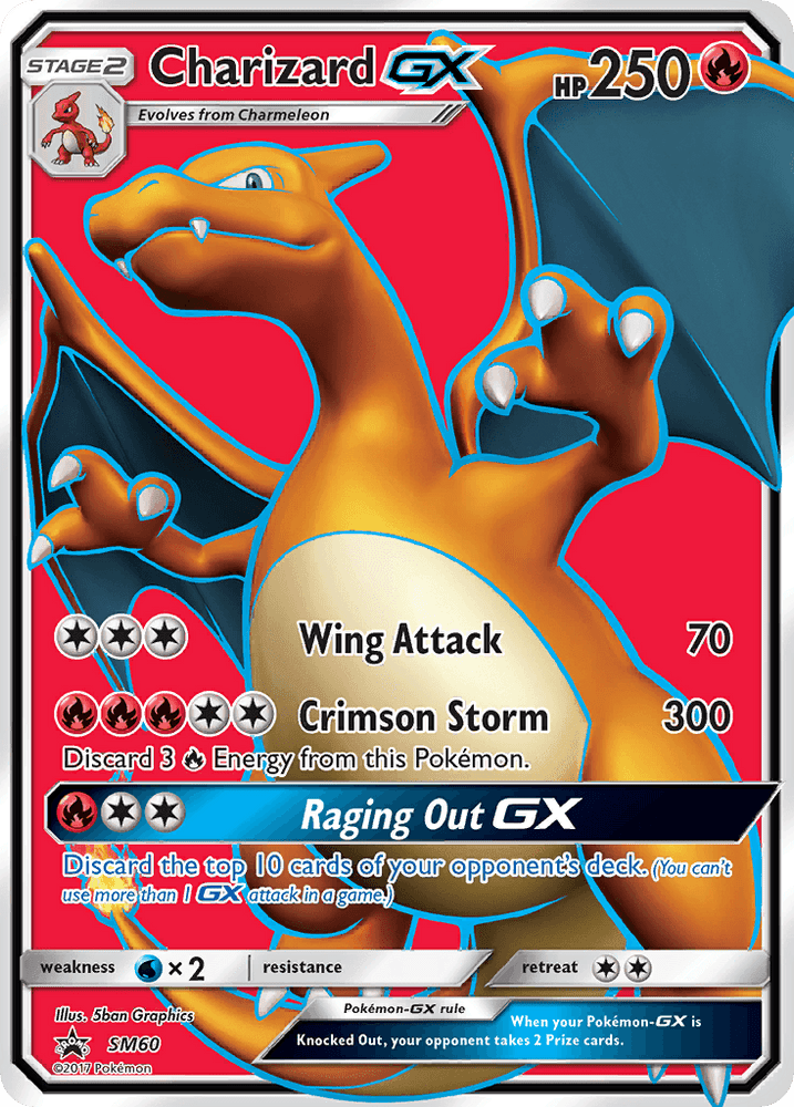 Charizard GX (SM60) (Jumbo Card) [Sun & Moon: Black Star Promos] (Online Only)