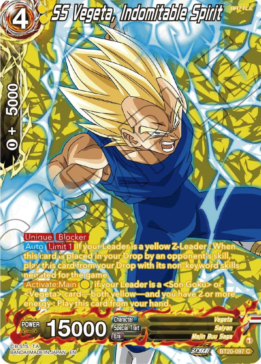 SS Vegeta, Indomitable Spirit (Silver Foil) (BT20-097) [Power Absorbed] (ONLINE ORDER ONLY)