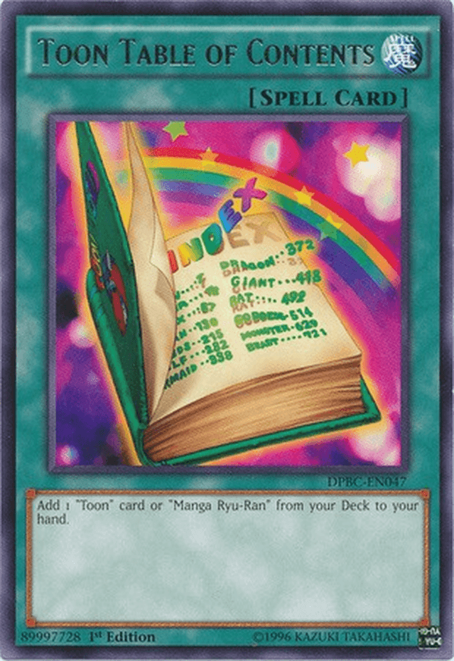 Toon Table of Contents [DPBC-EN047] Rare (ONLINE ORDER ONLY)