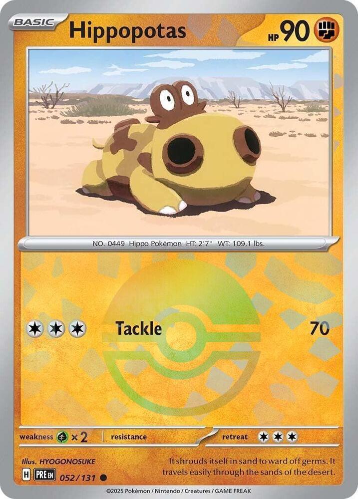 Hippopotas (052/131) (Poke Ball Pattern) [Scarlet & Violet: Prismatic Evolutions] (Online Only)