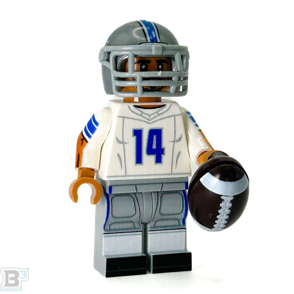 #14 WR St. Brown Detroit Football Player Minifig - B3 Customs (Online Order Only)