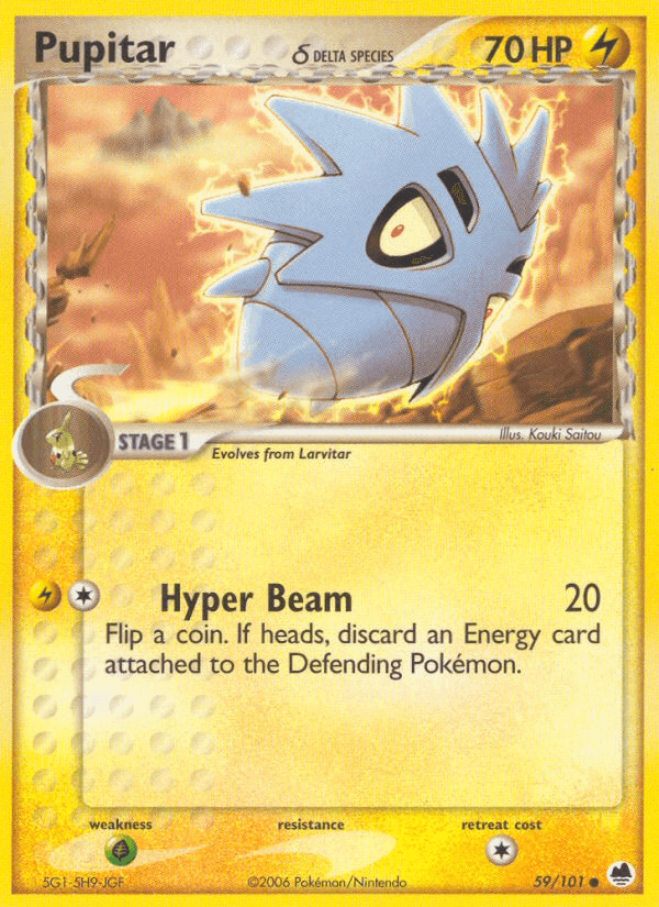 Pupitar (59/101) (Delta Species) [EX: Dragon Frontiers] (Online Only)