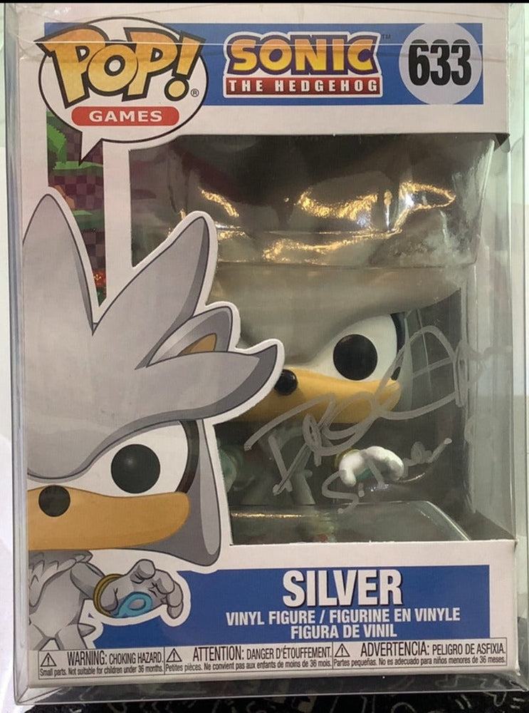 Funko Pop! Games Sonic The Hedgehog Silver #633 AUTOGRAPHED (ONLINE ORDER ONLY)