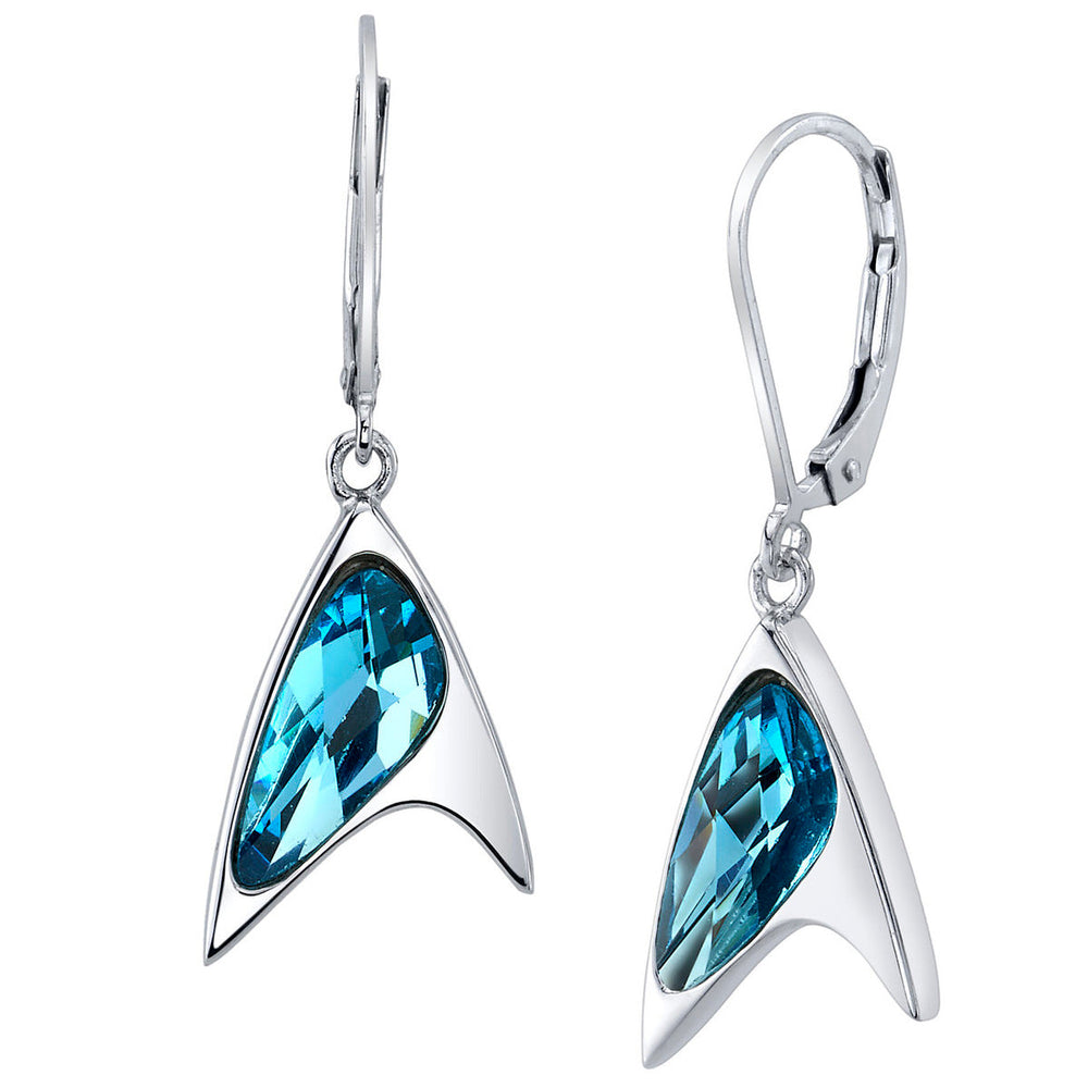 Star Trek X RockLove Blue Crystal Delta Earrings (ONLINE ORDER ONLY)