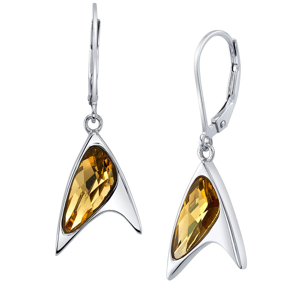 Star Trek X RockLove Yellow Crystal Delta Earrings (ONLINE ORDER ONLY)