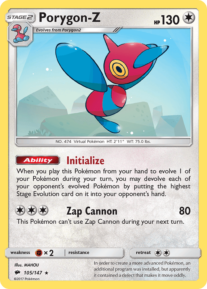 Porygon-Z (105/147) [Sun & Moon: Burning Shadows] (Online Only)