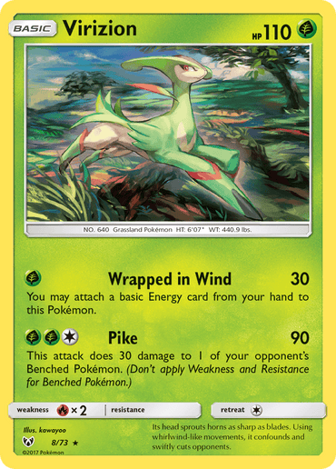 Virizion (8/73) [Sun & Moon: Shining Legends] (Online Only)