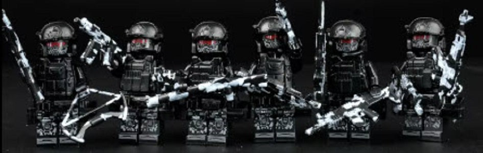 Black Panther Police Set of 6 Custom Minifig (Online Only)