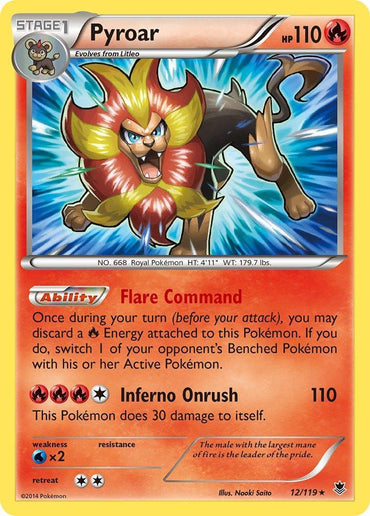 Pyroar(12/119) (Cosmos Holo) (Blister Exclusive) [XY: Phantom Forces] (Online Only)