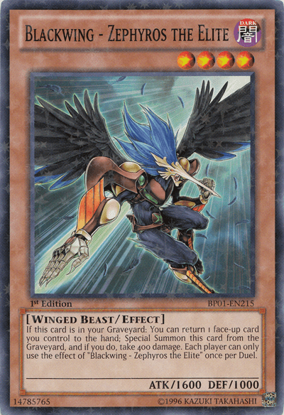 Blackwing - Zephyros the Elite [BP01-EN215] Starfoil Rare (ONLINE ORDER ONLY)