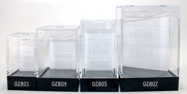 Empty Crystal Display Box (M) Clear w/Black Lid {2.25"x 1.75"x 1.75"} (57.2 mm x 44.5 mm x 44.5 mm) Used for 12mm d6 Dice Block™ (Online Only)