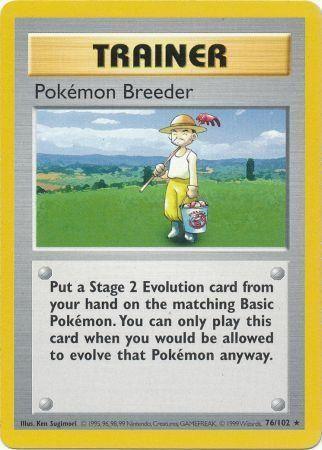 Pokemon Breeder (76/102) [Base Set Shadowless Unlimited] (Online Only)