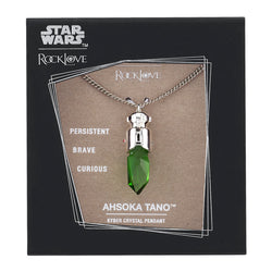 Star Wars X RockLove Padawan Ahsoka Tano Green Kyber Crystal Necklace (ONLINE ORDER ONLY)