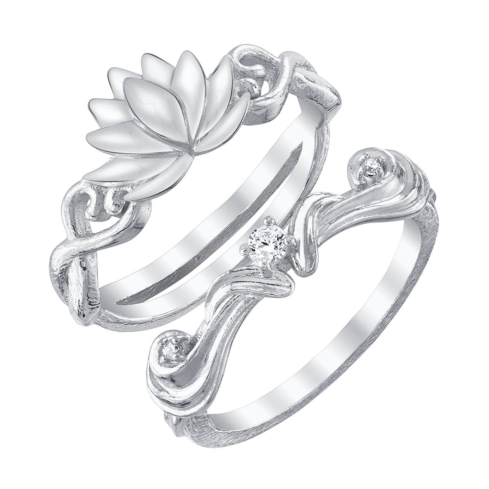 Disney X RockLove DISNEY ALADDIN Jasmine Lotus Stacker Rings (ONLINE ORDER ONLY)