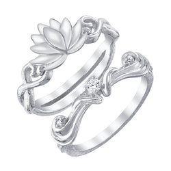 Disney X RockLove DISNEY ALADDIN Jasmine Lotus Stacker Rings (ONLINE ORDER ONLY)