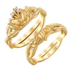 Disney X RockLove DISNEY THE PRINCESS AND THE FROG Tiana Water Lily Stacker Rings (ONLINE ORDER ONLY)