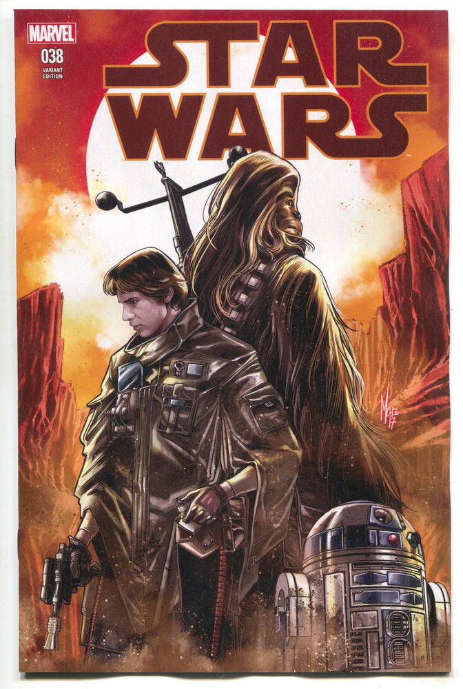 Star Wars 38 Marvel 2017 Marco Checchetto Variant Han Solo Chewbacca R2-D2 (ONLINE ORDER ONLY)