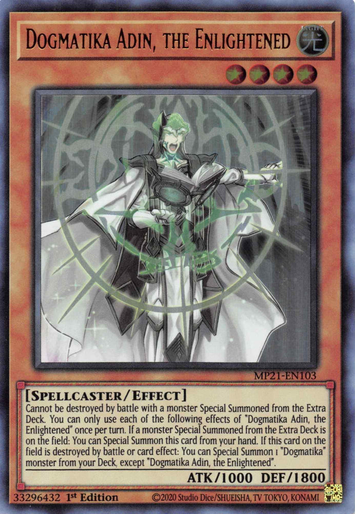 Dogmatika Adin, the Enlightened [MP21-EN103] Ultra Rare (ONLINE ORDER ONLY)