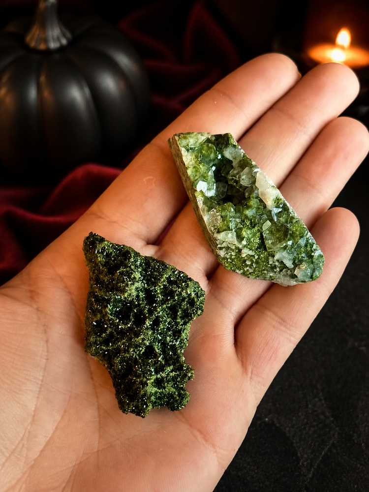 Forest Epidote Specimens from Turkey, Epidote and Quartz, Epidote Clusters