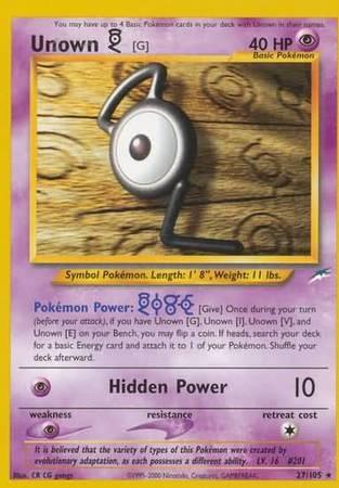 Unown [G] (27/105) [Neo Destiny Unlimited] (Online Only)