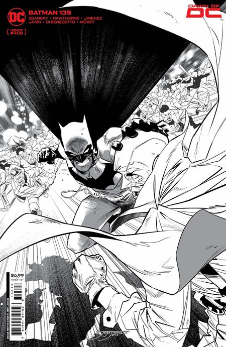 Batman #135 2nd Print Jorge Jimenez BW Variant (#900) (06/27/2023) Dc (ONLINE ORDER ONLY)