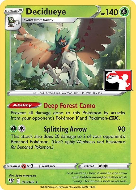 Decidueye (013/189) [Prize Pack Series One] (Online Only)