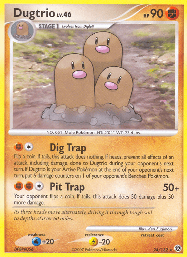 Dugtrio (24/132) [Diamond & Pearl: Secret Wonders] (Online Only)