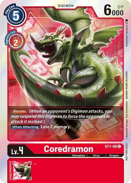 Coredramon [ST1-06] (Event Pack) [Starter Deck: Gaia Red Promos] (ONLINE ORDER ONLY)