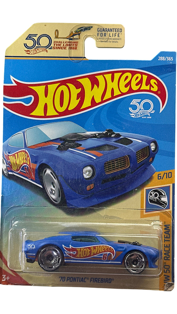 Hot Wheels HW 50 Race Team, Blue '70 Pontiac Firebird 6/10 (Online Order Only)