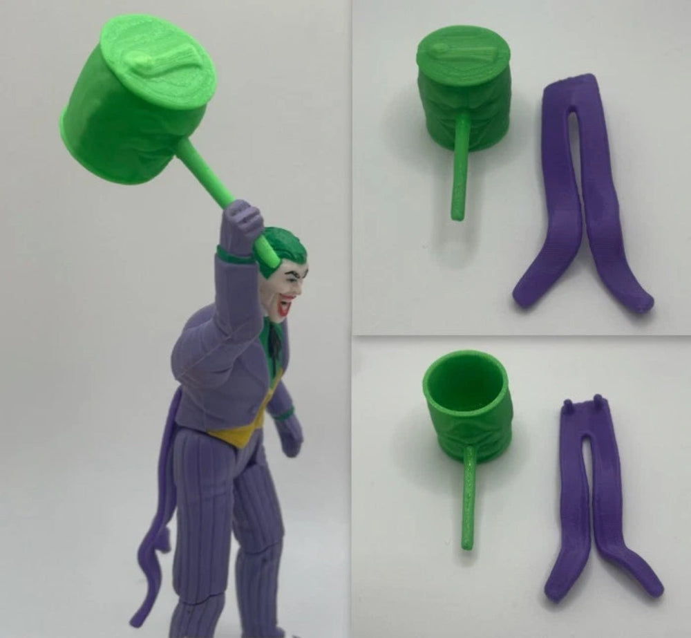 Vintage Kenner DC Super Powers Joker Hammer & Coat Tail 1984 Repro Part Batman (ONLINE ORDER ONLY)