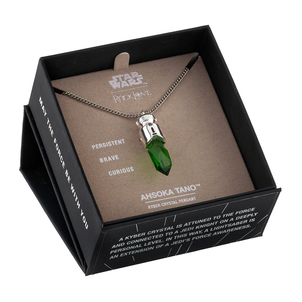 Star Wars X RockLove Padawan Ahsoka Tano Green Kyber Crystal Necklace (ONLINE ORDER ONLY)