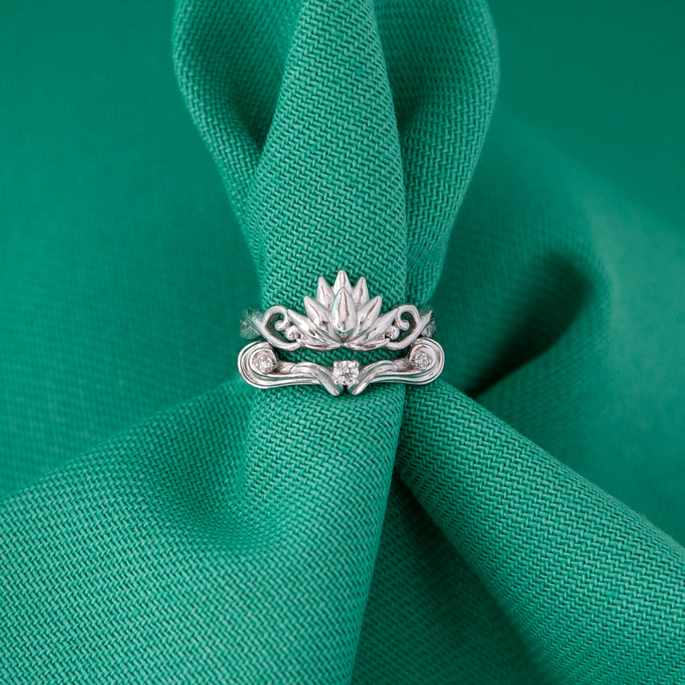 Disney X RockLove DISNEY ALADDIN Jasmine Lotus Stacker Rings (ONLINE ORDER ONLY)