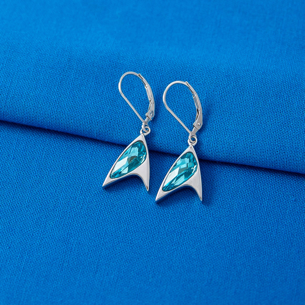 Star Trek X RockLove Blue Crystal Delta Earrings (ONLINE ORDER ONLY)