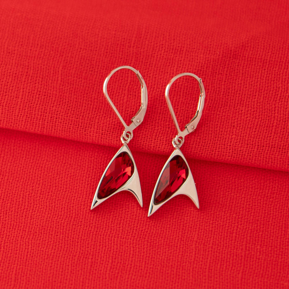 Star Trek X RockLove Red Crystal Delta Earrings (ONLINE ORDER ONLY)