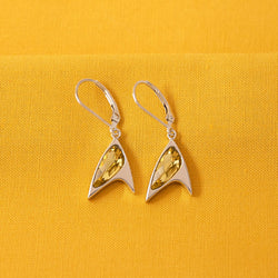Star Trek X RockLove Yellow Crystal Delta Earrings (ONLINE ORDER ONLY)
