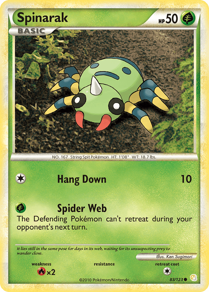 Spinarak (83/123) [HeartGold & SoulSilver: Base Set] (Online Only)