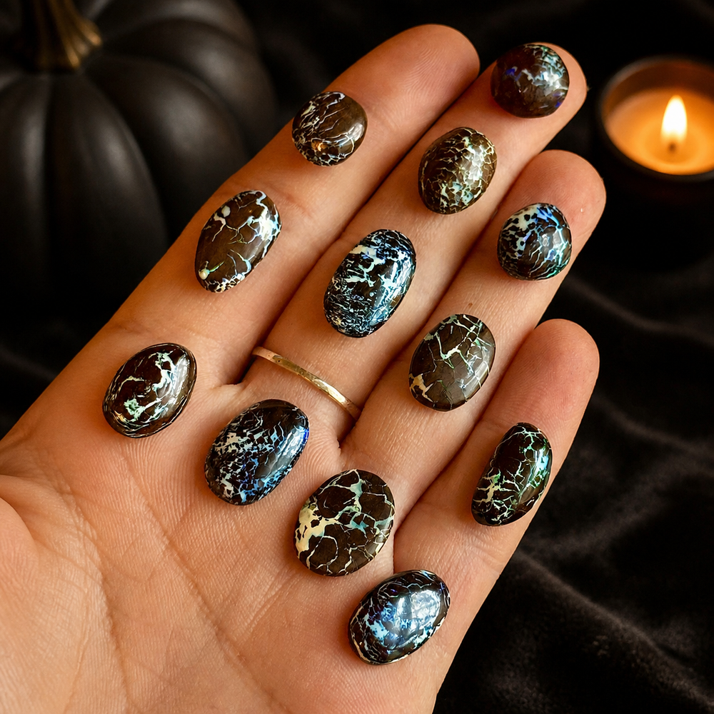 Dragon Pattern Boulder Opals, Boulder Opal Cabochons