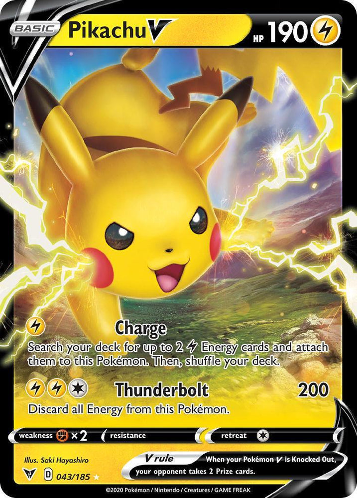 Pikachu V (043/185) [Sword & Shield: Vivid Voltage] (Online Only)