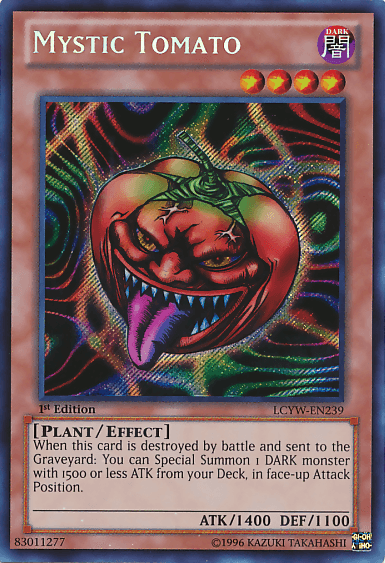 Mystic Tomato [LCYW-EN239] Secret Rare (ONLINE ORDER ONLY)