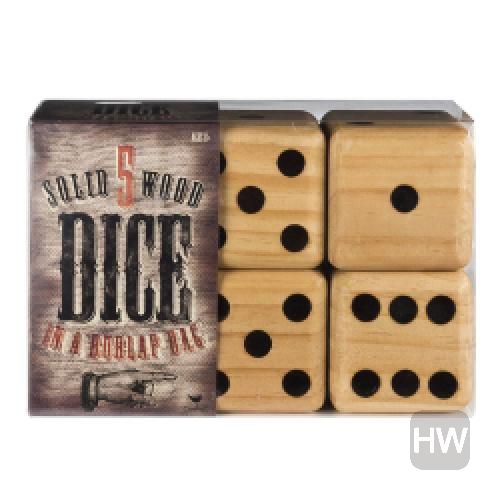 5 Giant Wood Dice (ONLINE ORDER ONLY)