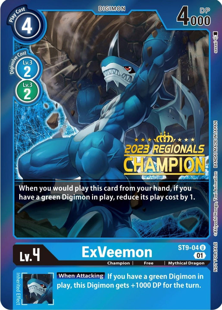 ExVeemon [ST9-04] (2023 Regionals Champion) [Starter Deck: Ultimate Ancient Dragon Promos] (ONLINE ORDER ONLY)