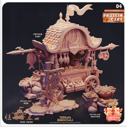 3D Printed Cast n Play Medieval Market Terrain Set 28mm 32mm D&D (Online Only)