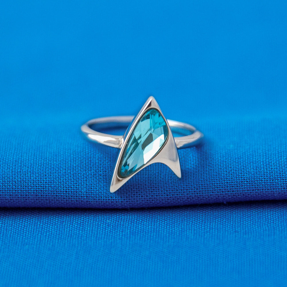 Star Trek X RockLove Blue Crystal Delta Ring (ONLINE ORDER ONLY)