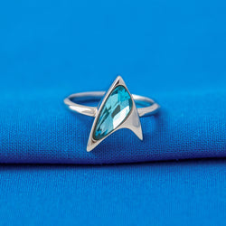 Star Trek X RockLove Blue Crystal Delta Ring (ONLINE ORDER ONLY)