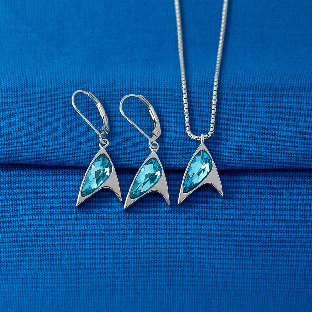 Star Trek X RockLove Blue Crystal Delta Earrings (ONLINE ORDER ONLY)