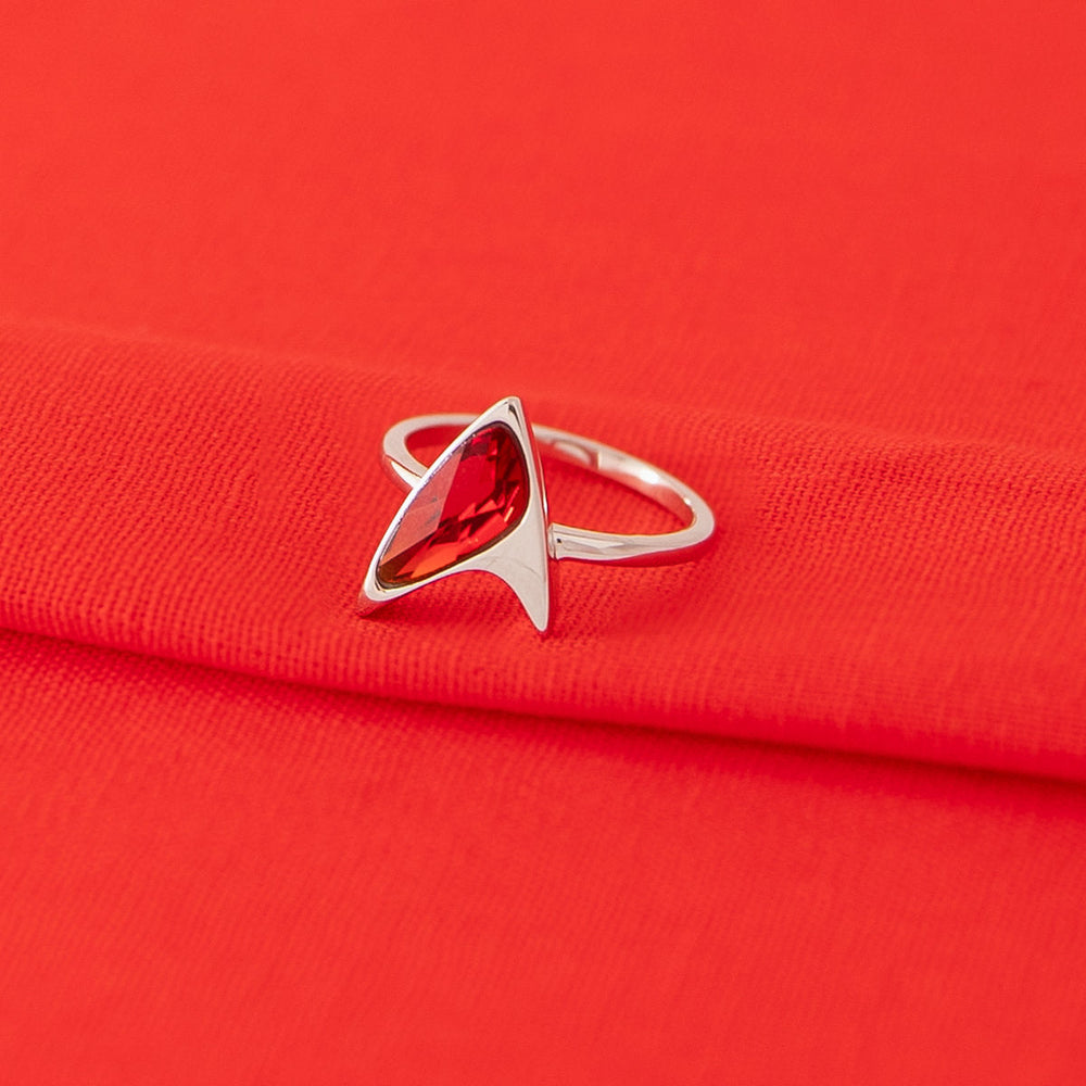 Star Trek X RockLove Red Crystal Delta Ring (ONLINE ORDER ONLY)